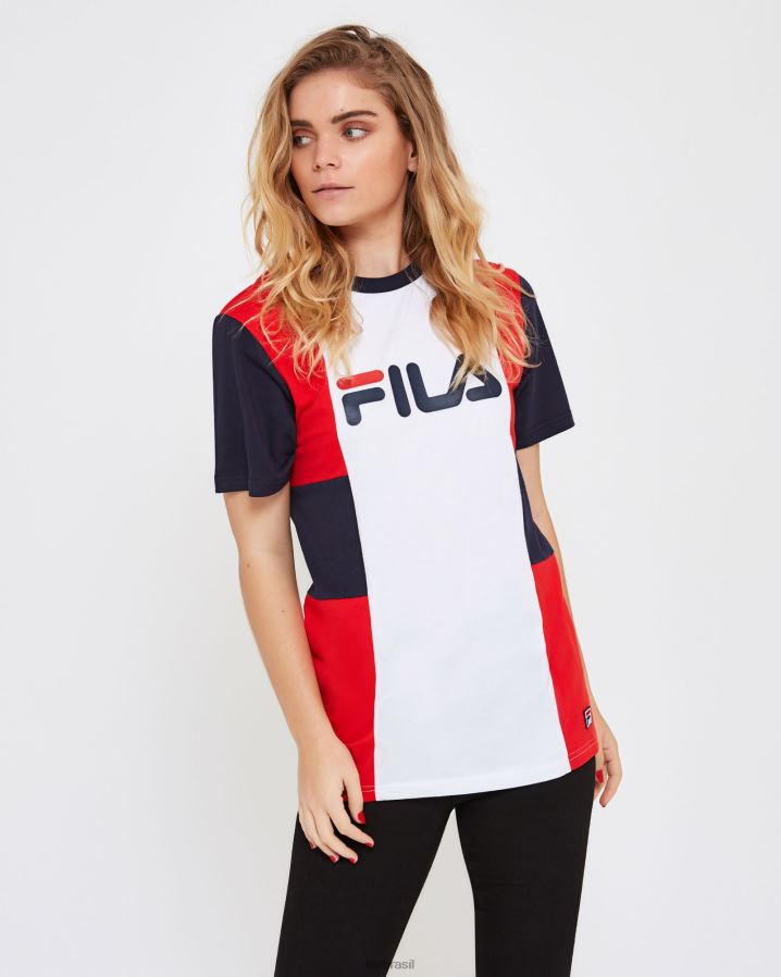 branco FILA camiseta fila unissex Trieste branca HXJFD2545