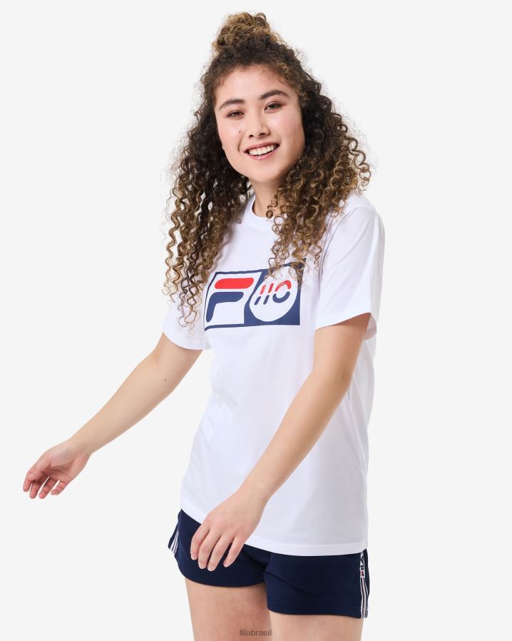 branco FILA camiseta unissex fila branca HXJFD2558