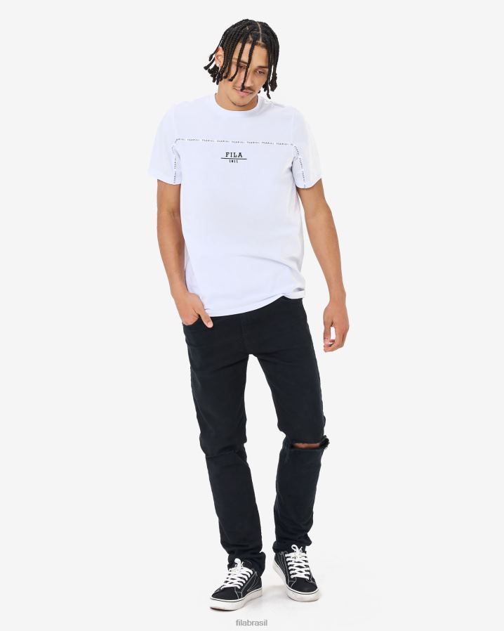 branco FILA camiseta urbana fila branca unissex HXJFD2548