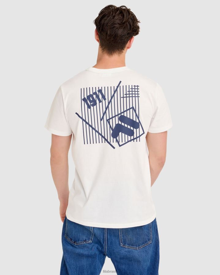 branco FILA fila aaron camiseta branca HXJFD2305