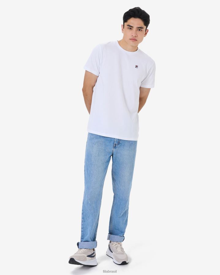 branco FILA fila fila white men's Heritage Badge 2.0 Tee HXJFD2578