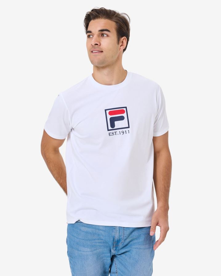 branco FILA fila unissex alto 2.0 camiseta branca HXJFD2569