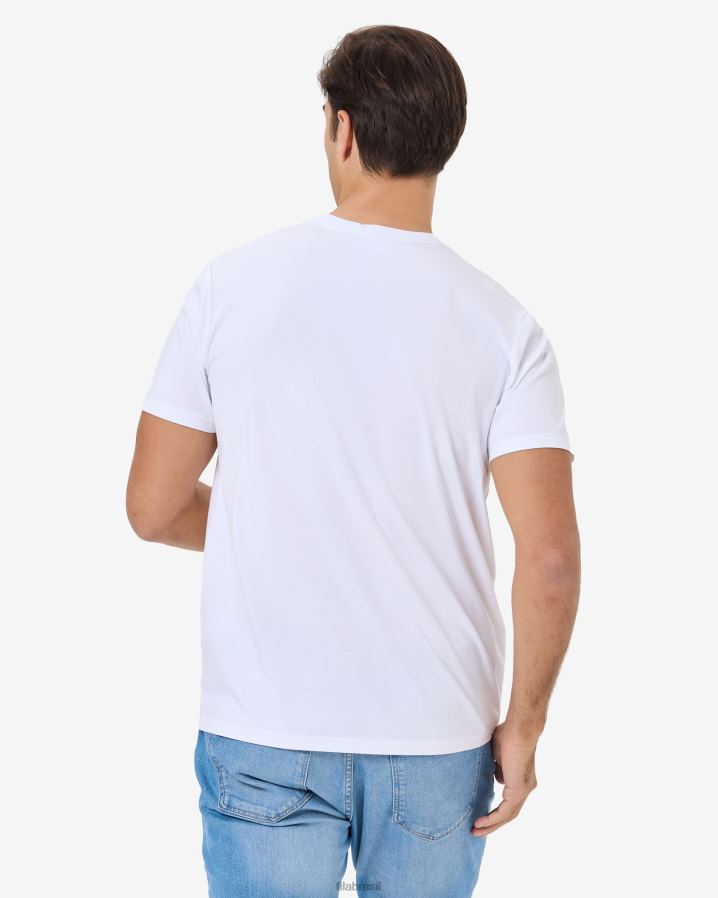 branco FILA fila unissex alto 2.0 camiseta branca HXJFD2569