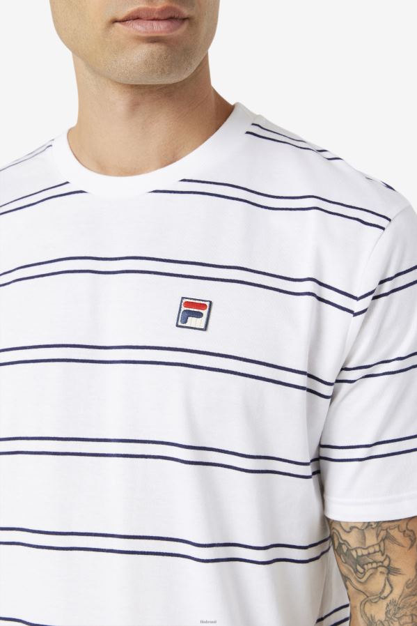 branco/casaco FILA camiseta felix fila branca/peacoat HXJFD368