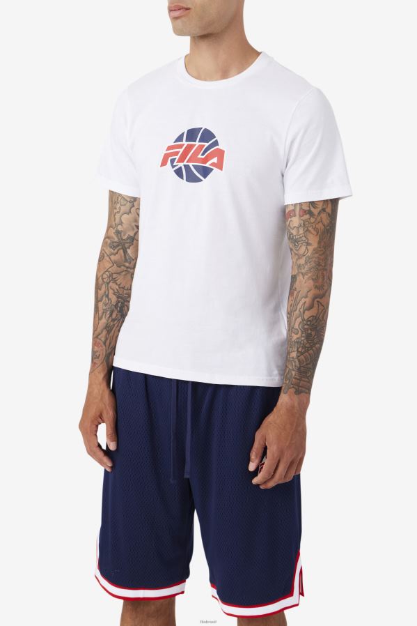 branco/marinho/vermelho FILA camiseta nomi fila branca/marinho/vermelha HXJFD222