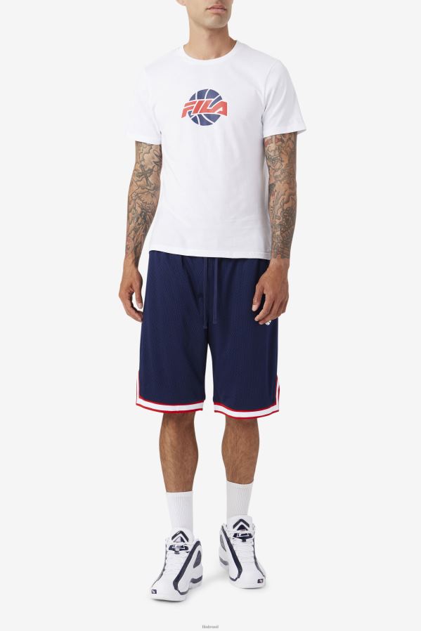 branco/marinho/vermelho FILA camiseta nomi fila branca/marinho/vermelha HXJFD222