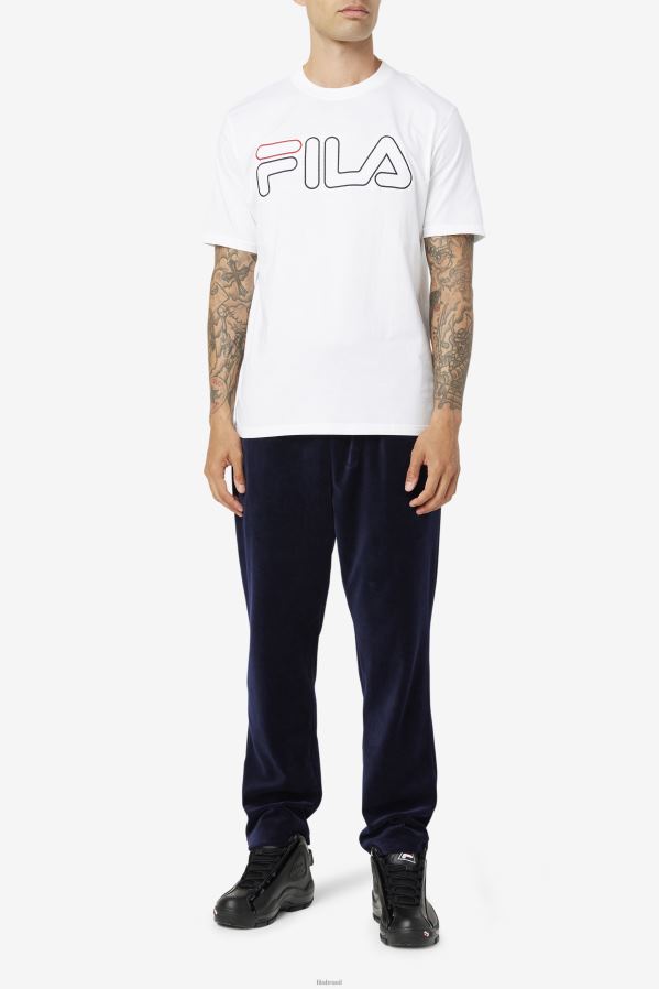 branco/preto/vermelho FILA camiseta borough fila branco/preto/vermelho HXJFD278