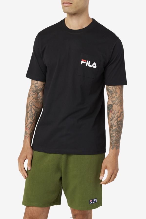 bug preto/branco/junho FILA fila curtis pocket tee preto/branco/june bug HXJFD397