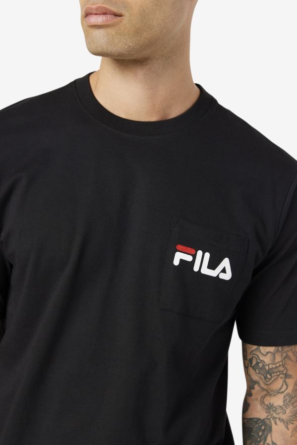 bug preto/branco/junho FILA fila curtis pocket tee preto/branco/june bug HXJFD397