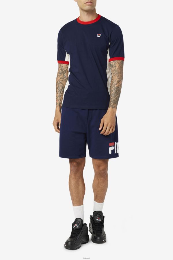 casaco / branco / vermelho FILA Warner tee peacoat/branco/vermelho fila HXJFD251