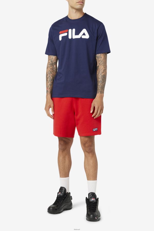 casaco/branco/vermelho chinês FILA fila masculino eagle tee peacoat/branco/vermelho chinês HXJFD283