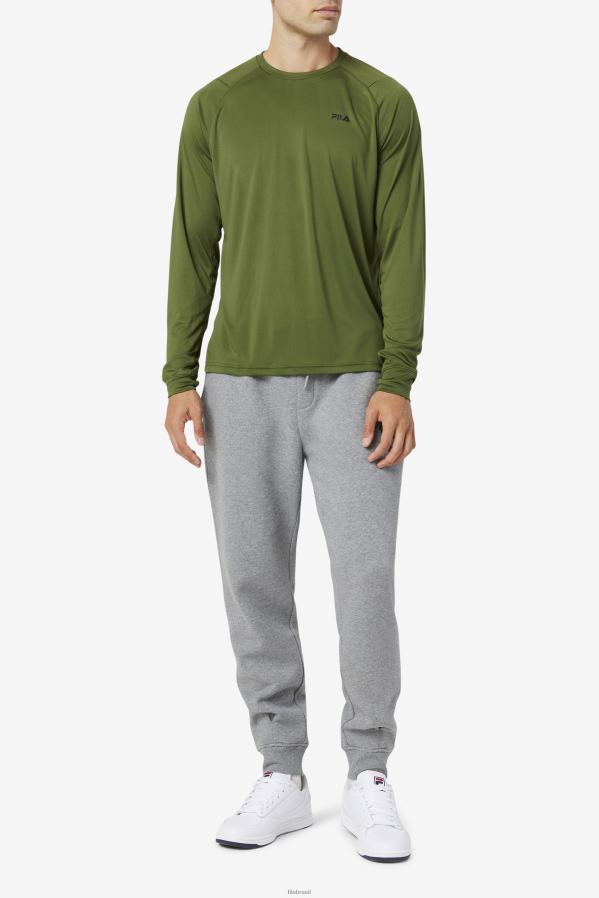 cebolinha/preto FILA jazam manga longa tripulação cebolinha/preto fila HXJFD245