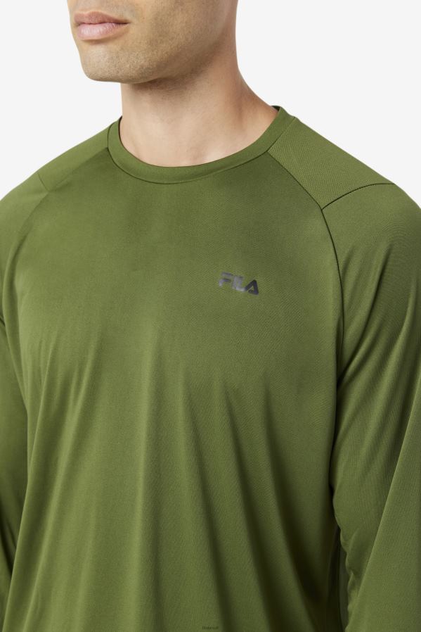 cebolinha/preto FILA jazam manga longa tripulação cebolinha/preto fila HXJFD245