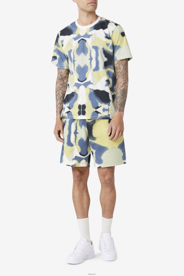 impressão de pincelada FILA camiseta acotas com estampa pincelada fila HXJFD347