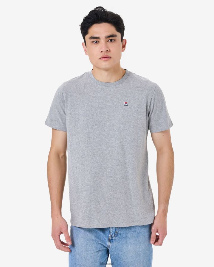 mármore cinza FILA fila fila men's Heritage Badge 2.0 Tee Grey Marle HXJFD2587