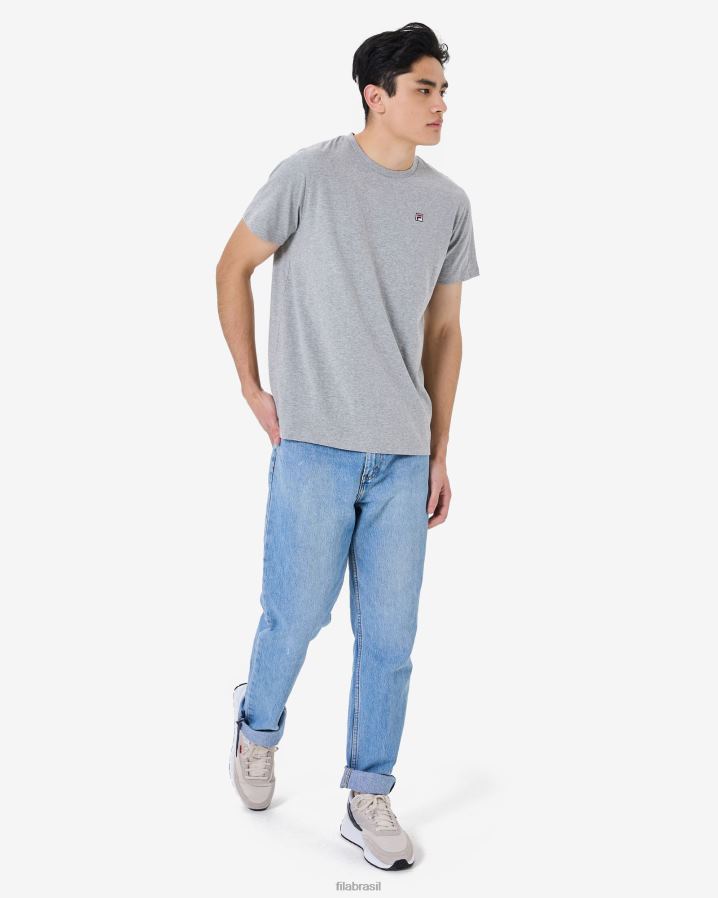 mármore cinza FILA fila fila men's Heritage Badge 2.0 Tee Grey Marle HXJFD2587