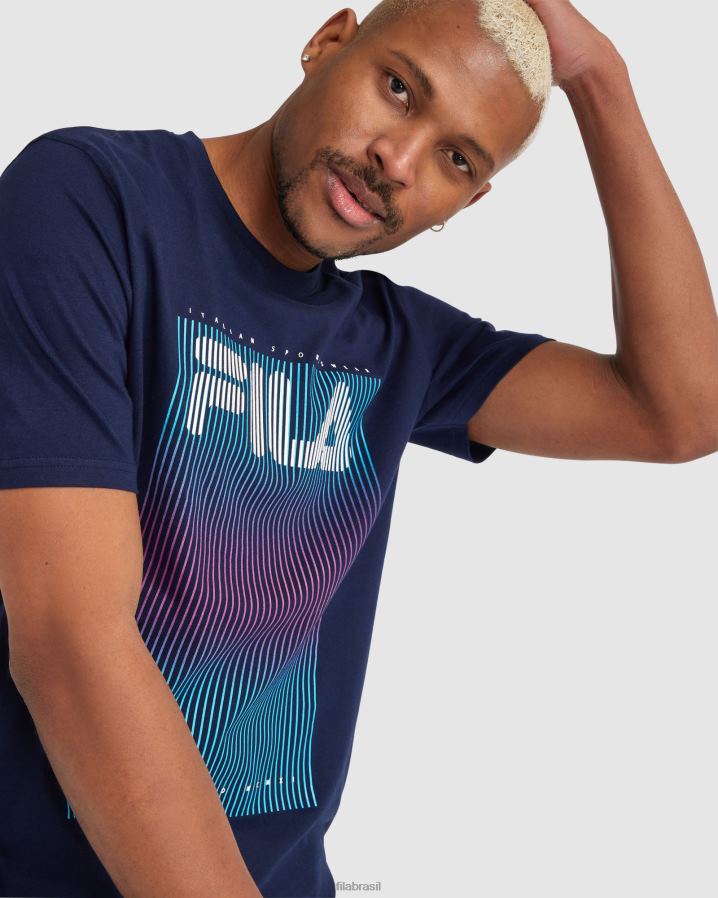 marinha FILA camiseta fila cedrick masculina HXJFD2326