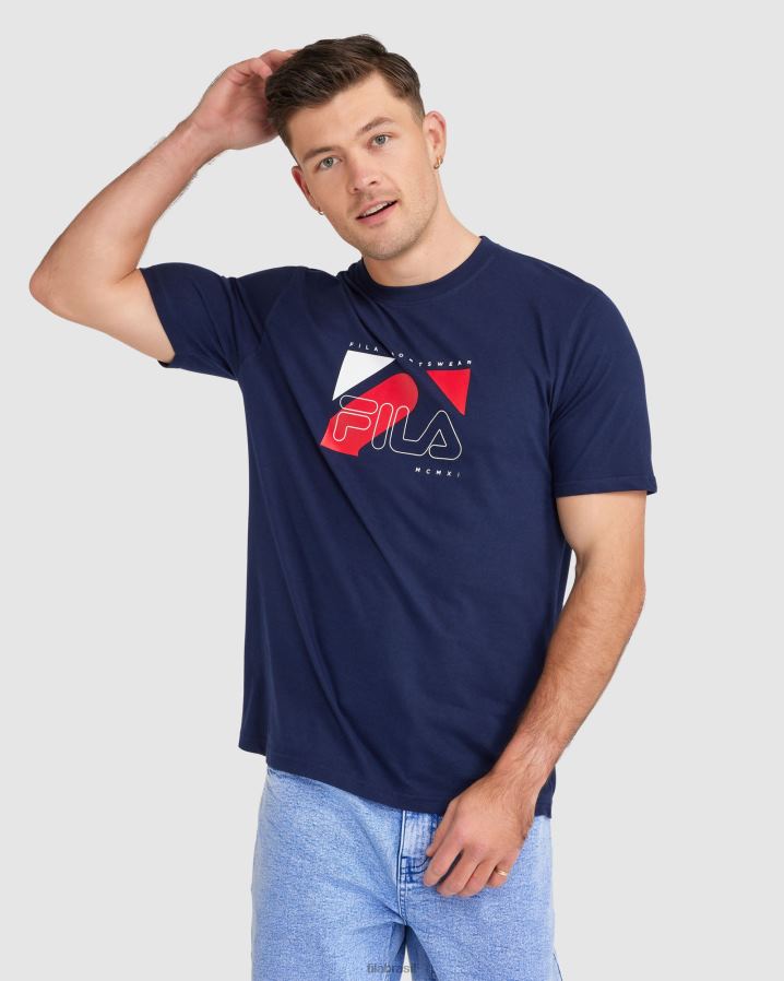 marinha FILA camiseta shaw masculina fila azul HXJFD2321