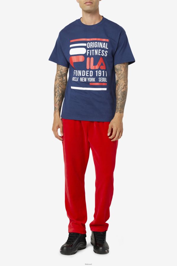 marinho/vermelho/branco FILA camiseta fitness original fila azul marinho/vermelho/branco HXJFD353