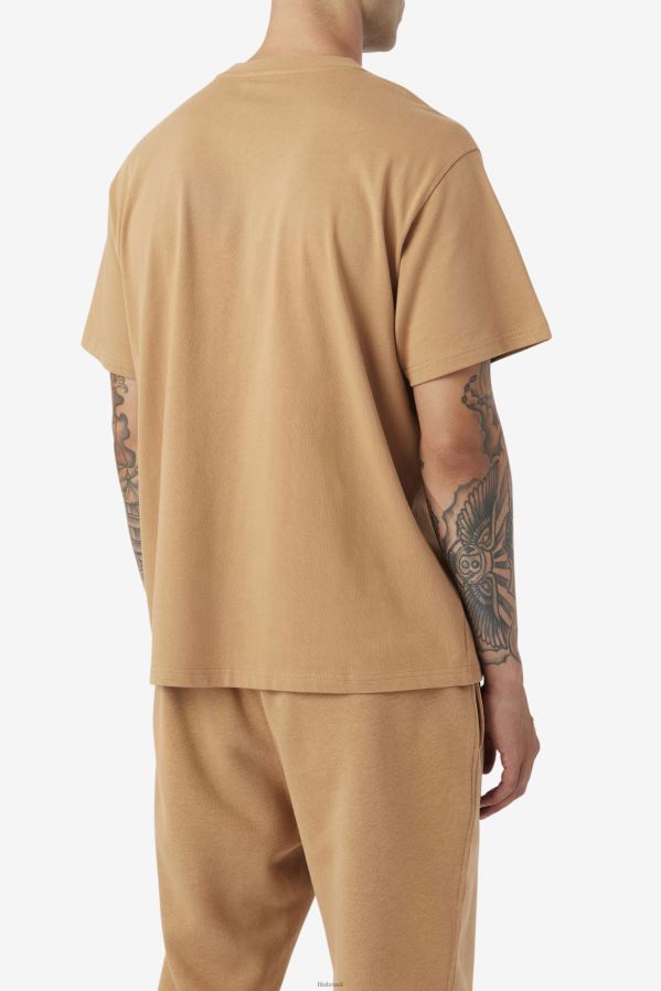 marrom tabaco FILA fila 2pac patch tee marrom tabaco HXJFD217