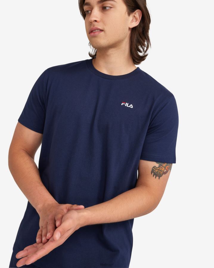 nova marinha FILA camiseta básica masculina fila new navy HXJFD2318