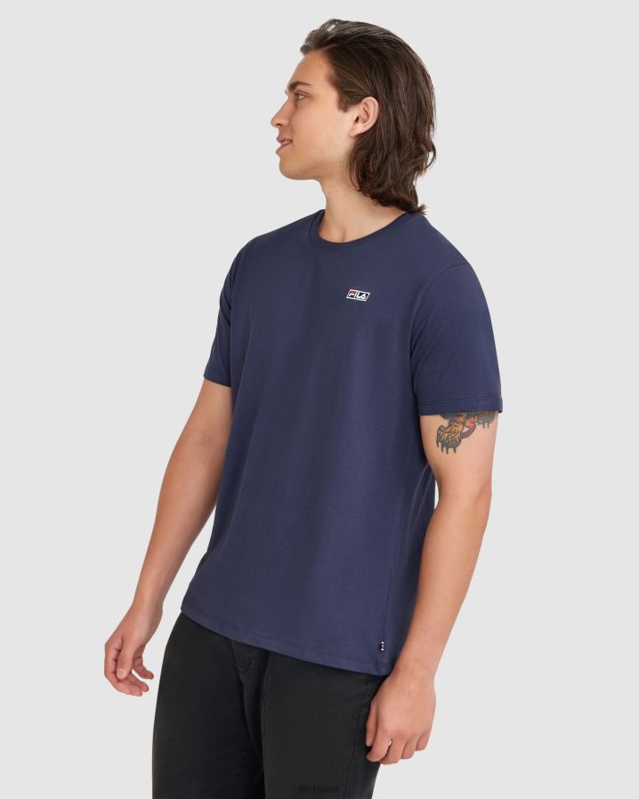 nova marinha FILA camiseta cian masculina nova fila azul HXJFD2411