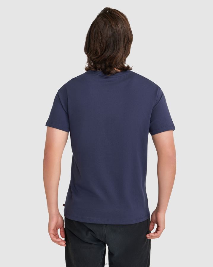 nova marinha FILA camiseta cian masculina nova fila azul HXJFD2411