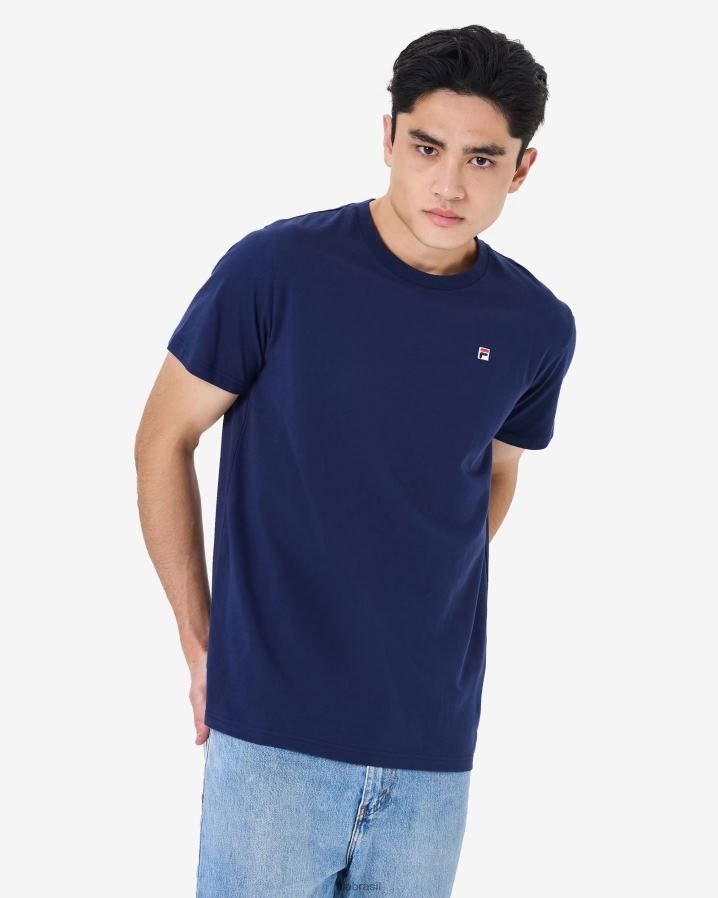 nova marinha FILA camiseta fila azul masculina Heritage Badge 2.0 HXJFD2586