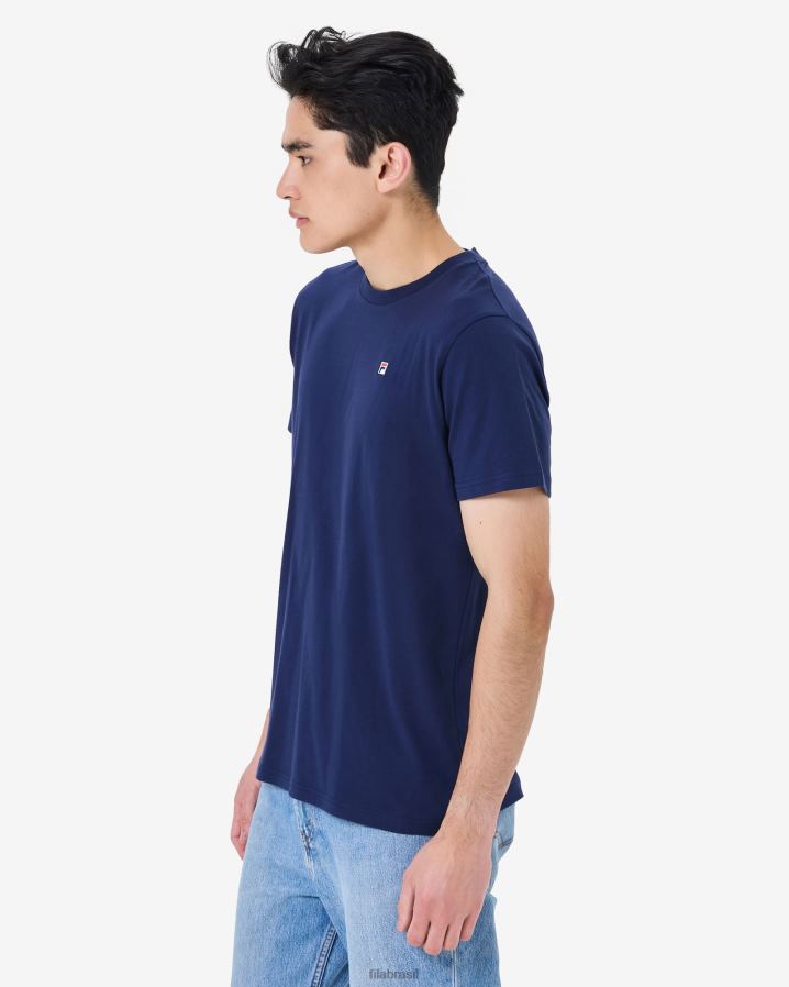 nova marinha FILA camiseta fila azul masculina Heritage Badge 2.0 HXJFD2586