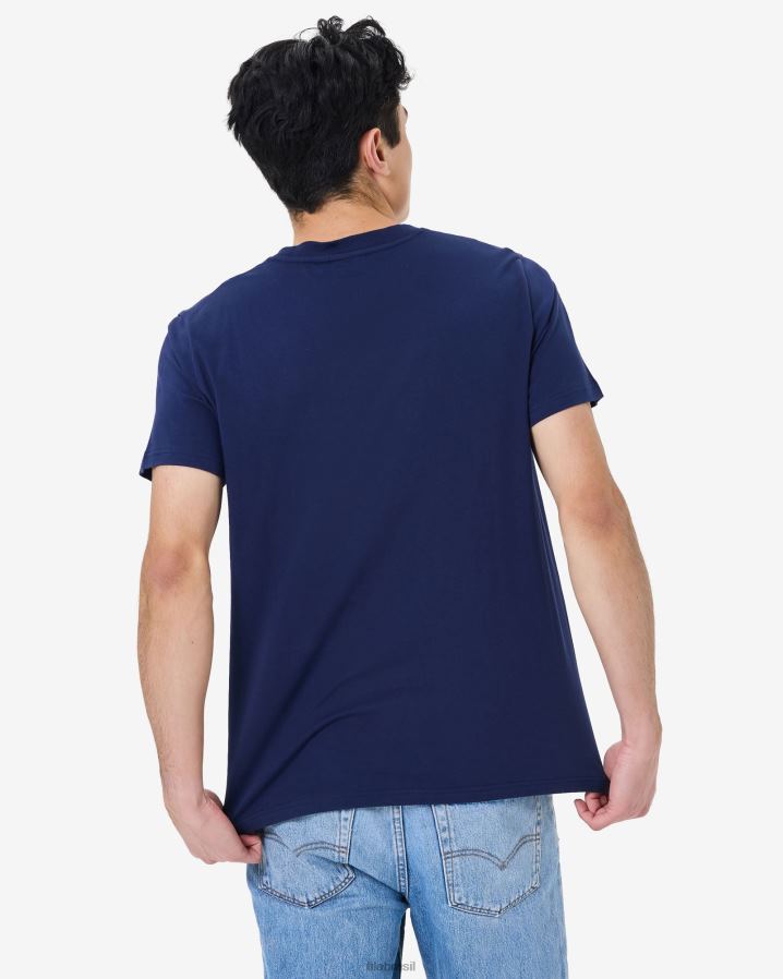 nova marinha FILA camiseta fila azul masculina Heritage Badge 2.0 HXJFD2586