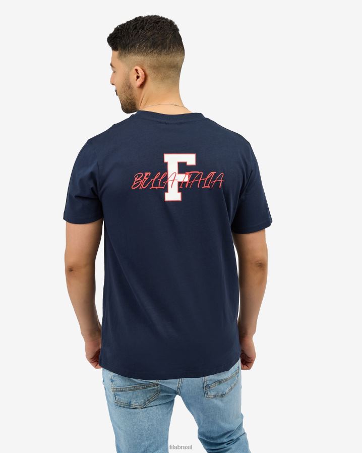 nova marinha FILA camiseta fila nova azul marinho HXJFD2576
