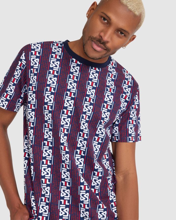 nova marinha FILA camiseta harrison fila masculina HXJFD2370