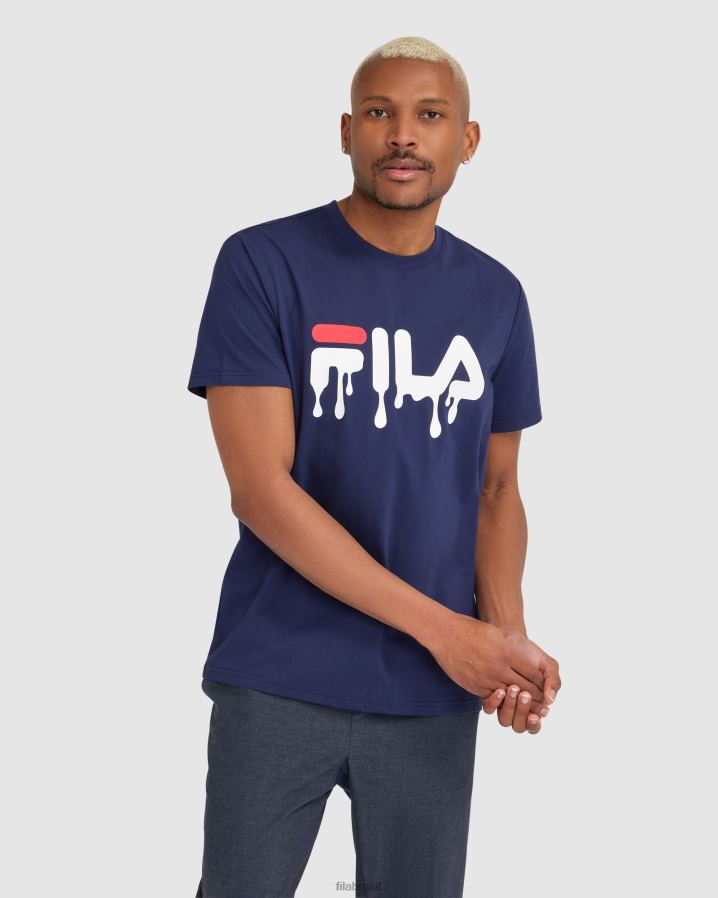 nova marinha FILA camiseta matthew masculina fila new navy HXJFD2402