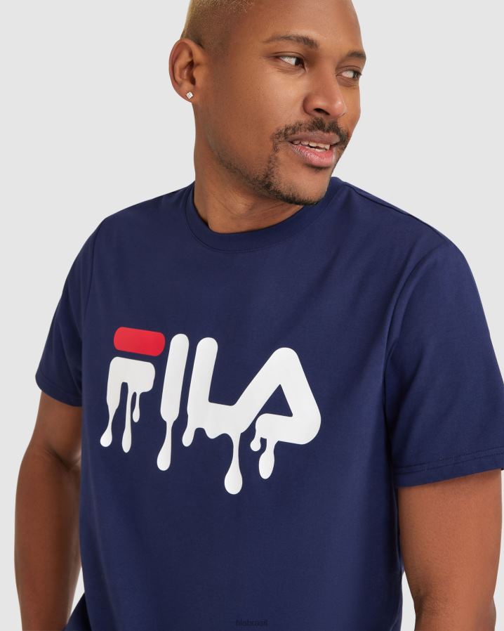 nova marinha FILA camiseta matthew masculina fila new navy HXJFD2402