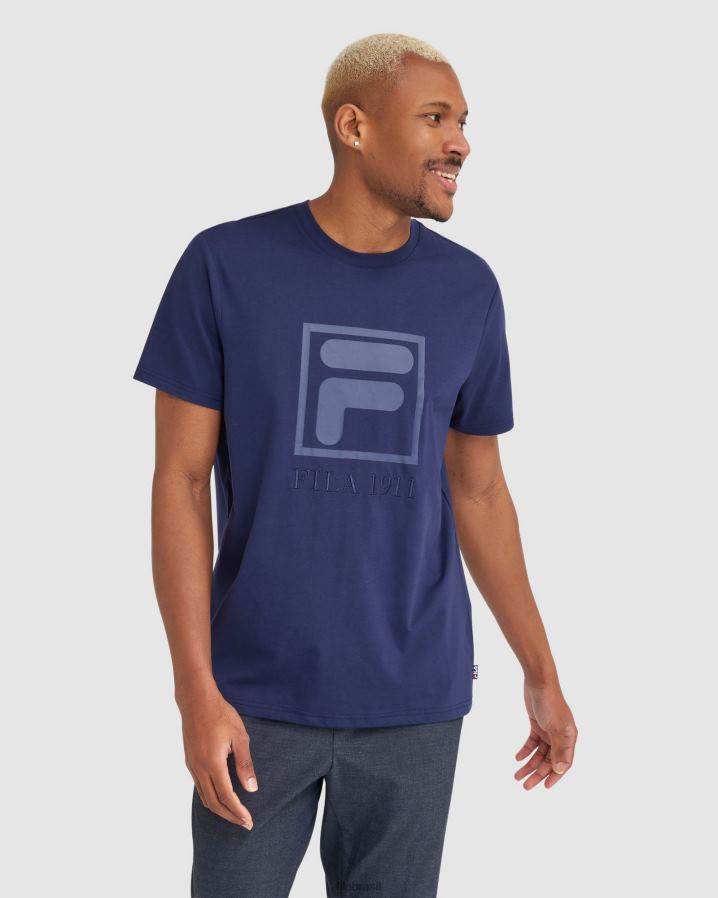 nova marinha FILA camiseta sahand fila masculina HXJFD2400