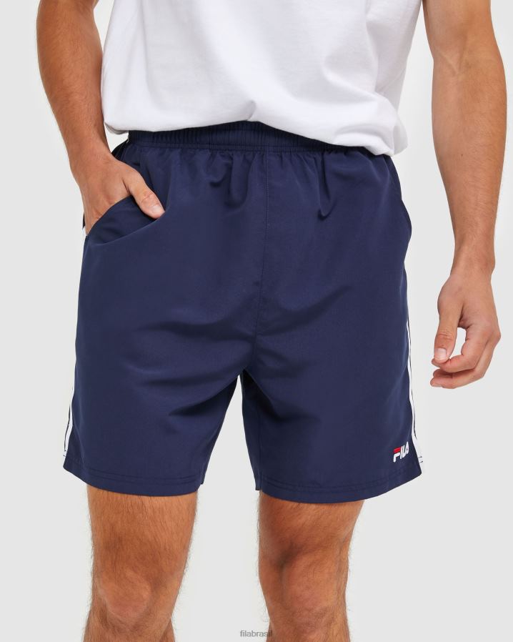 nova marinha FILA novo short de microfibra masculino clássico azul marinho fila HXJFD2460