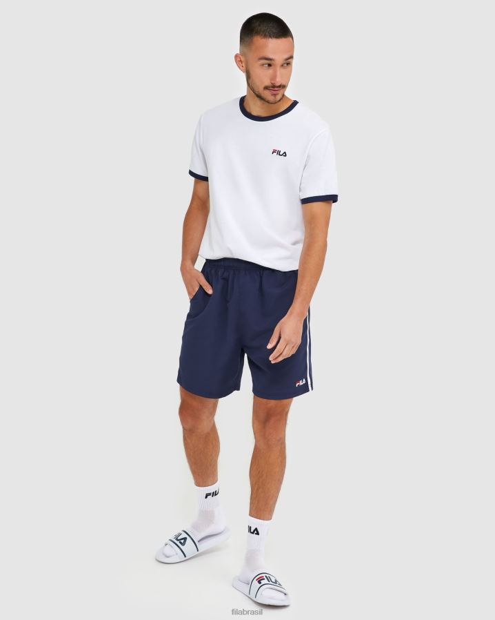 nova marinha FILA novo short de microfibra masculino clássico azul marinho fila HXJFD2460