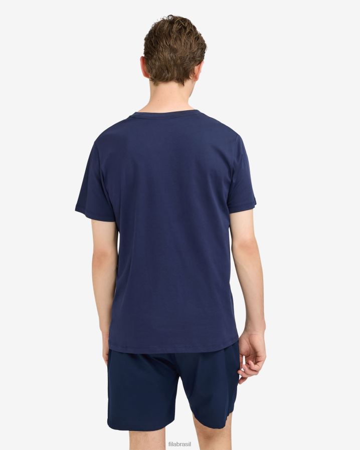 nova marinha FILA roger camiseta fila azul HXJFD2531