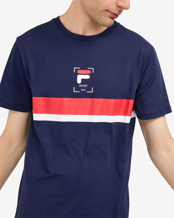 nova marinha FILA roger camiseta fila azul HXJFD2531