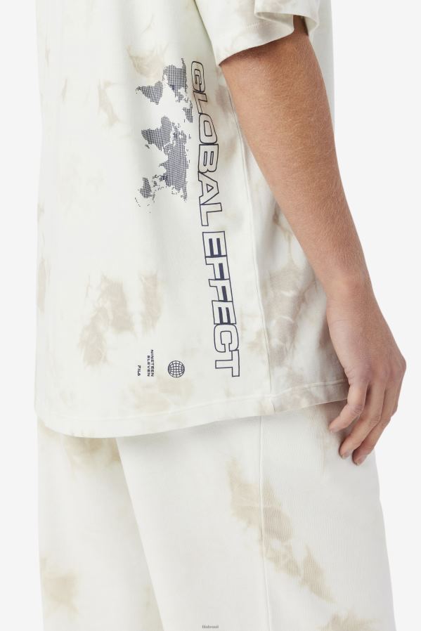 pedra/marinha FILA camiseta fila ayan stone/azul marinho HXJFD301