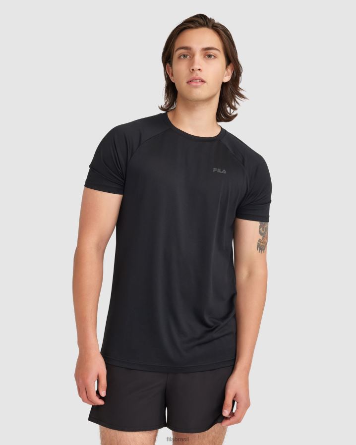 preto FILA camiseta fila caleb qdry masculina preta HXJFD2408