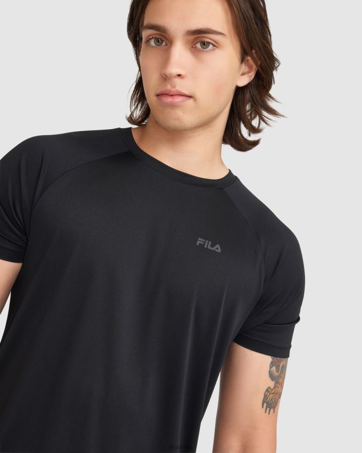preto FILA camiseta fila caleb qdry masculina preta HXJFD2408