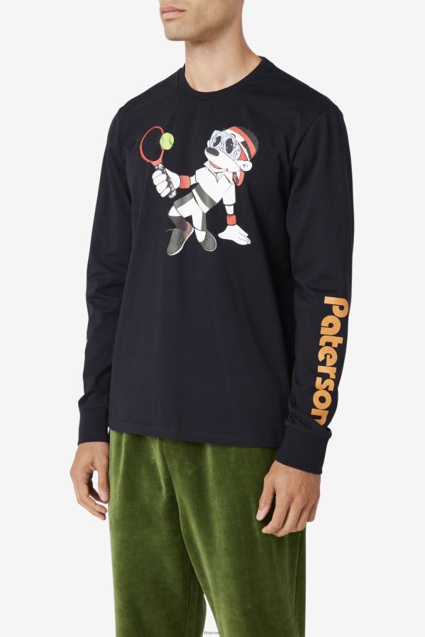 preto FILA camiseta fila fila x paterson preta manga longa HXJFD327