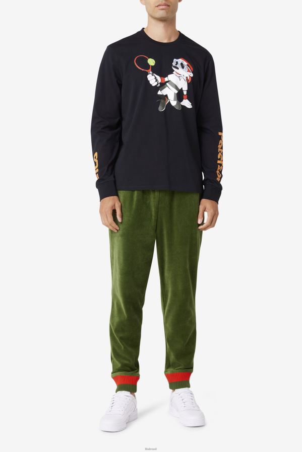 preto FILA camiseta fila fila x paterson preta manga longa HXJFD327