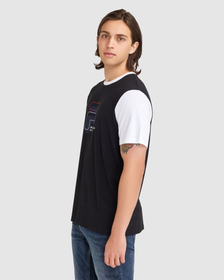 preto FILA camiseta fila lennox masculina preta HXJFD2364