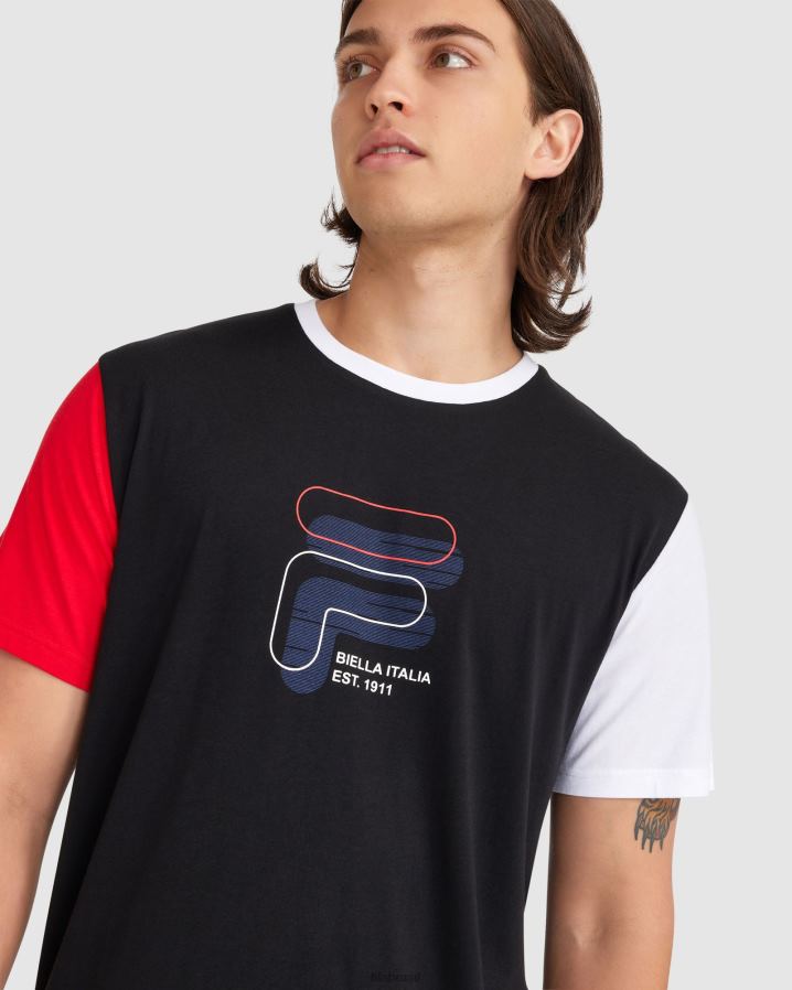 preto FILA camiseta fila lennox masculina preta HXJFD2364