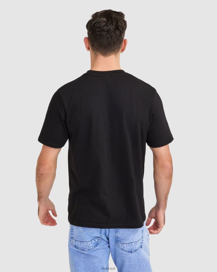 preto FILA camiseta fila masculina preta HXJFD2320