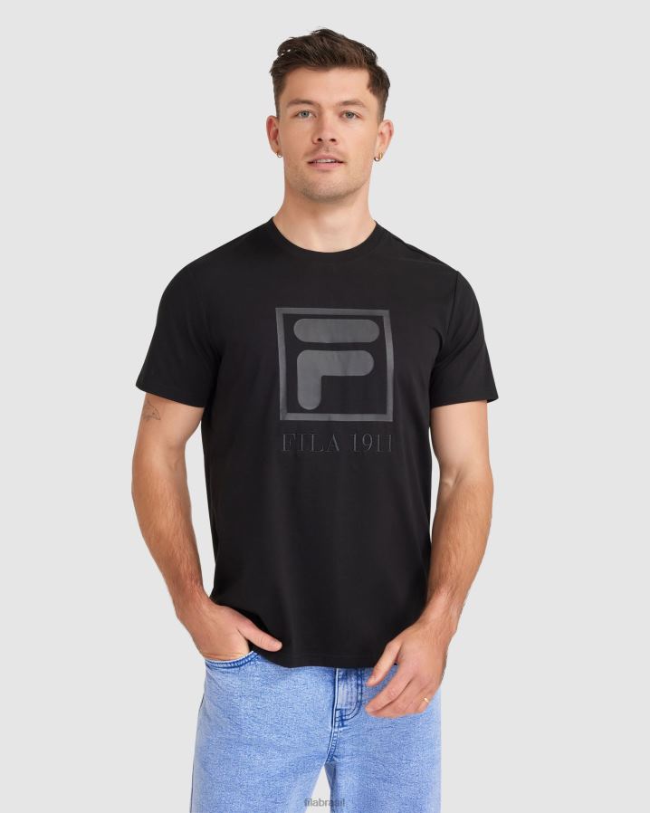 preto FILA camiseta fila masculina preta HXJFD2406