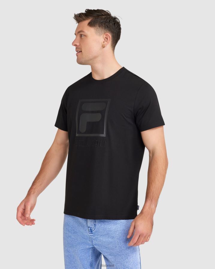 preto FILA camiseta fila masculina preta HXJFD2406