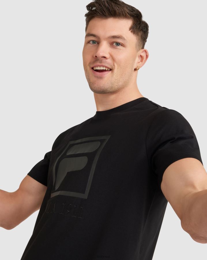 preto FILA camiseta fila masculina preta HXJFD2406